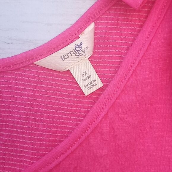 WOMEN'S PLUS SIZE Knit Tank Top Shirt with Shoulder Ties Size OX - Picture 7 of 9